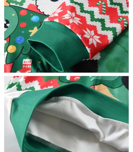 Ddsol Boy Ugly Christmas Sweatshirt Long Sleeve Santa Dinosaur Elk Train Bulldozer Kids Xmas Sweater Pullover Tops 4-10 Years - Image 6
