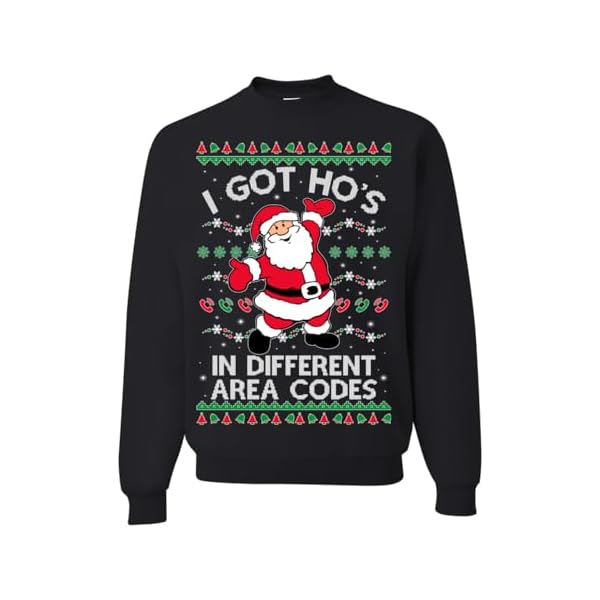 Ho'S In Different Area Codes Santa Christmas Jumper