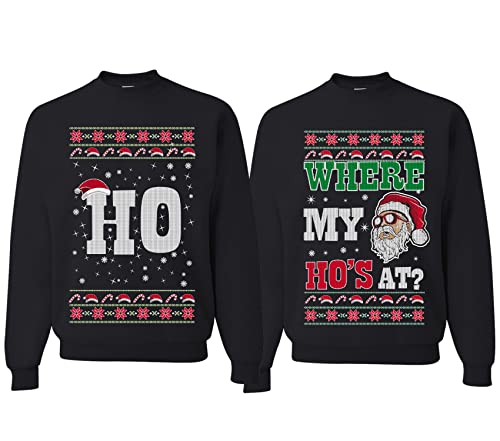 Wild Bobby Where My Ho'S At? Ugly Christmas Couples Sweaters Adult Him Hers Matching Unisex Holiday Sweatshirts 1 Wild Bobby Where My Ho'S At? Ugly Christmas Couples Sweaters Adult Him Hers Matching Unisex Holiday Sweatshirts