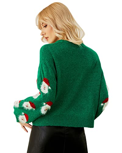Lesmart Womens Ugly Christmas Sweater Funny Santa Funny Xmas Holiday Party Knitted Pullover 3 Lesmart Womens Ugly Christmas Sweater Funny Santa Funny Xmas Holiday Party Knitted Pullover - Image 3