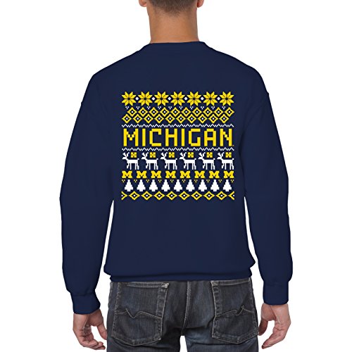 Ncaa Holiday Ugly Sweater, Team Color Crewneck, College, University 6 Ncaa Holiday Ugly Sweater