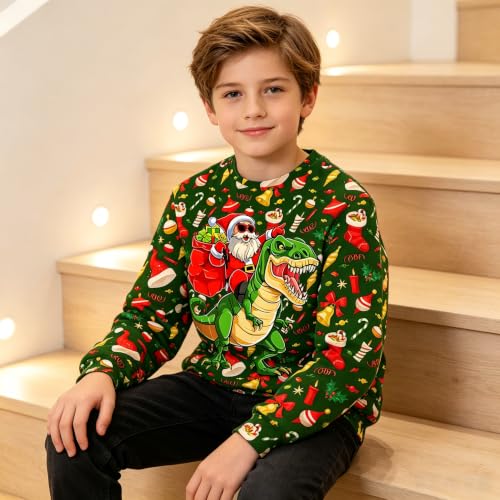 Kids Christmas Ugly Sweatshirt Boys Girls Funny 3D Graphic Xmas Pullover Long Sleeve Jumper Shirts Size 3-16T - Image 6