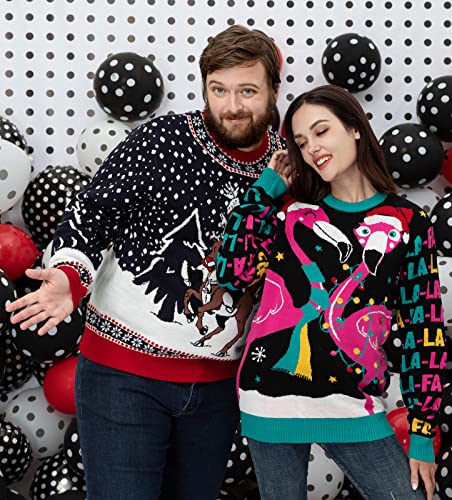 Light Up Ugly Christmas Sweater For Men,Led Funny Xmas Pullover For Party - Image 2