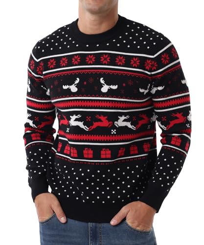 Askdeer Men'S Ugly Christmas Sweater Soft Casual Xmas Pullover Classic Knitted Crewneck Sweaters With Ribbing Edge - Image 2