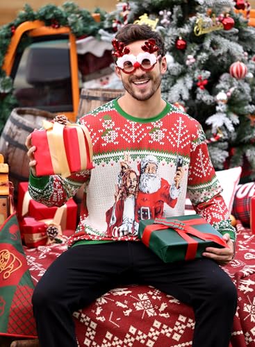 Men'S Ugly Christmas Funny Sweatshirt Loose Fit Adult Xmas 3D Print Sweater For Holiday (S-3Xl) - Image 5