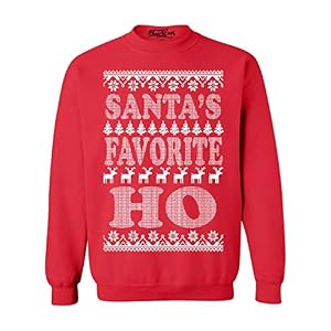 Santa'S Favorite Ho Christmas Sweatshirt, Crew Neck