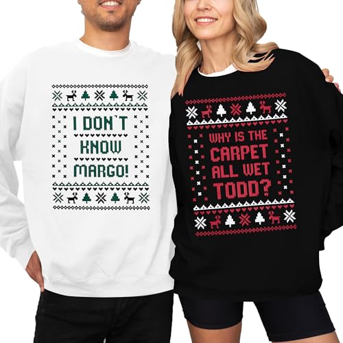 Fayaleq Valentines Sweatshirt, Couples Matching Tops Funny Todd And Margo Graphic Sweater Husband And Wife Pullovers - Image 5