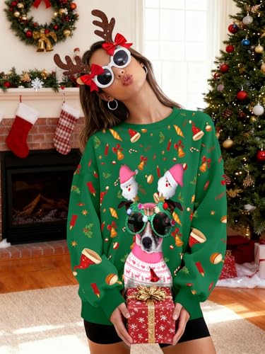 Ugly Christmas Sweatshirts For Women Funny Xmas Holiday Pullovers - Image 4