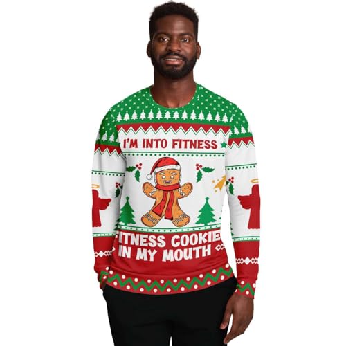 Fitness Sweatshirt | Unisex Ugly Christmas Sweater, Xmas Sweater, Holiday Sweater, Funny Sweater, Funny Shirt - Image 2