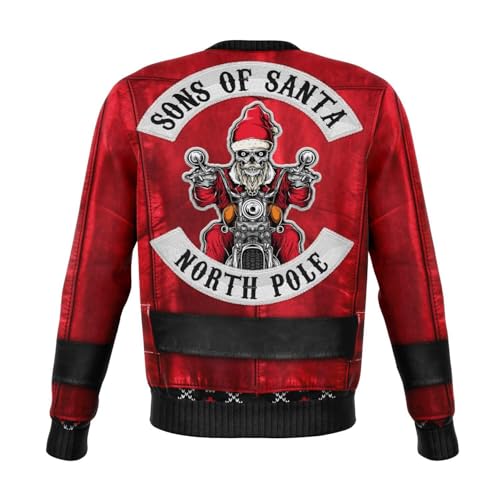 Bad Santa Sweatshirt | Unisex Ugly Christmas Sweater, Xmas Sweater, Holiday Sweater, Funny Sweater, Funny Shirt L Red - Image 3