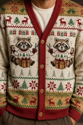 Error 404 Silent Night Not Found Gingerbread Christmas Cardigan - Image 4