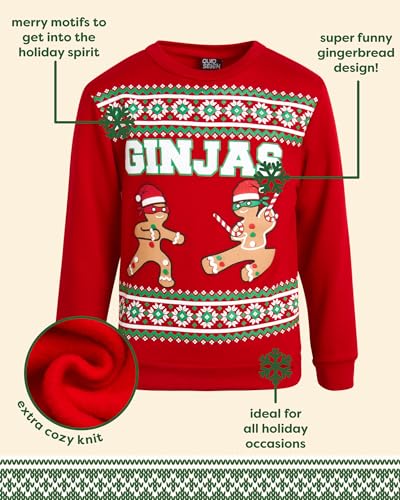 Quad Seven Boys Soft Fleece Novelty Ugly Christmas Pullover Sweatshirt | Cozy Brushed Warmth, Festive Holiday Design, Fun Party Layer For Photos And Family Winter Gatherings - Image 2