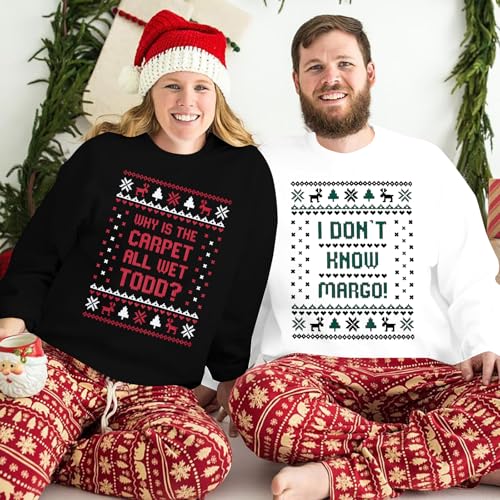 Fayaleq Valentines Sweatshirt, Couples Matching Tops Funny Todd And Margo Graphic Sweater Husband And Wife Pullovers - Image 2