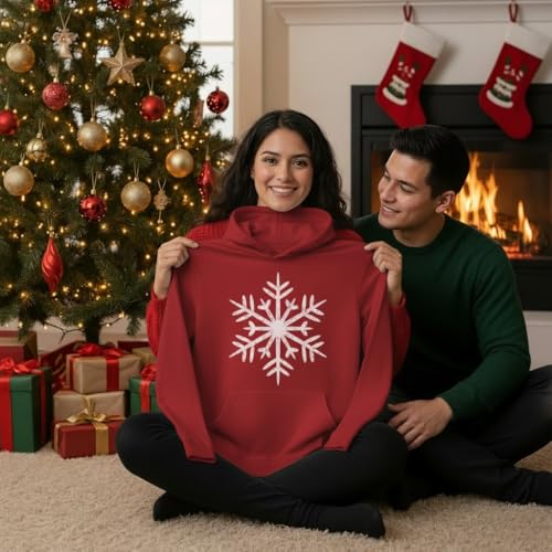Tstars Snowflake Christmas Hoodie Women Teen Girls Festive Winter Pullover | Cozy Fleece Snowflake Hoodie; Great For Christmas, Holiday Party, Festive Winter Outfits, Women Teen Girls Gift 4 Tstars Snowflake Christmas Hoodie Women Teen Girls Festive Winter Pullover