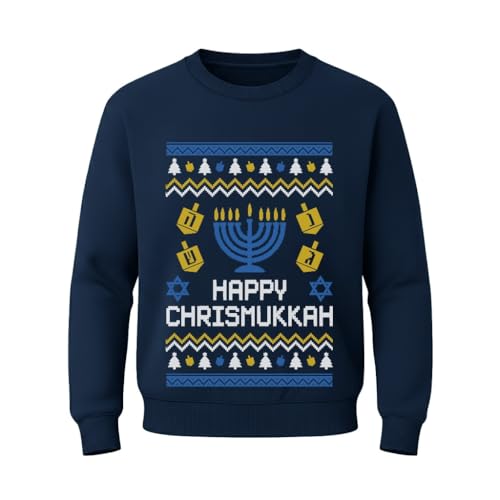 Tstars Chrismukkah Sweater Men Funny Jewish Hanukkah Christmas Holiday