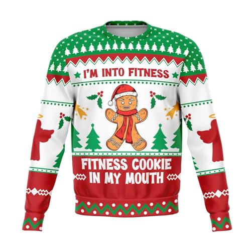Fitness Sweatshirt | Unisex Ugly Christmas Sweater, Xmas Sweater, Holiday Sweater, Funny Sweater, Funny Shirt