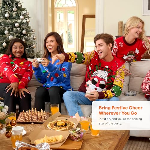 Joyin Led Light Up Ugly Christmas Sweater Men
