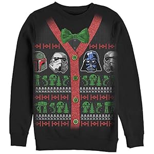 Star Wars Men'S Ugly Christmas Villain Helmet Sweatshirt 20 Star Wars Men’S Ugly Christmas Villain Helmet Sweatshirt