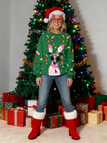 Ugly Christmas Sweatshirts For Women Funny Xmas Holiday Pullovers - Image 7