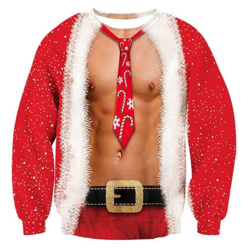 Raisevern Ugly Christmas Sweatshirts For Men Women Funny Pullover Sweaters