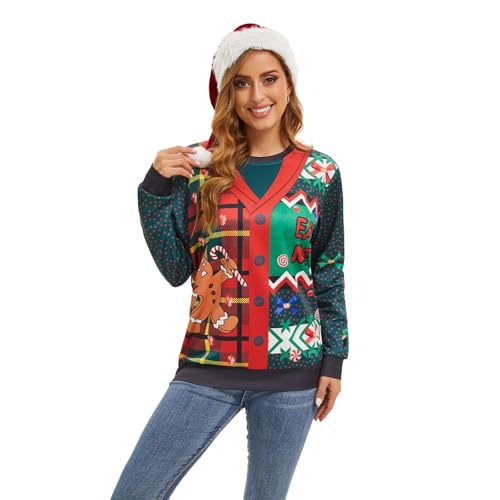Ugly Christmas Sweater Women, Gingerbread Sweatshirt For Christmas