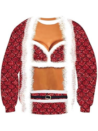 Funny Ugly Christmas Sweatshirt For Men Women, Holiday Pullover Sweater, Unisex Xmas Party Tops
