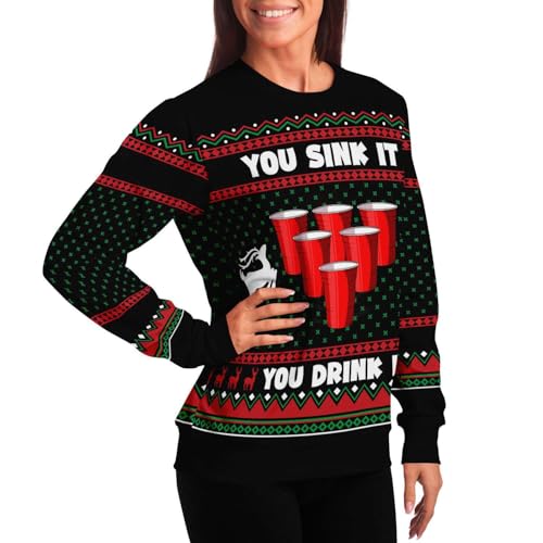 You Sink It You Drink It Sweatshirt | Ugly Christmas Sweater, Holiday Xmas Sweater, Funny Sweater, Funny Shirt - Image 7