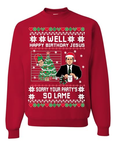 Well Happy Birthday Jesus Funny Quote Office Ugly Christmas Sweater Unisex 1 Well Happy Birthday Jesus Funny Quote Office Ugly Christmas Sweater Unisex
