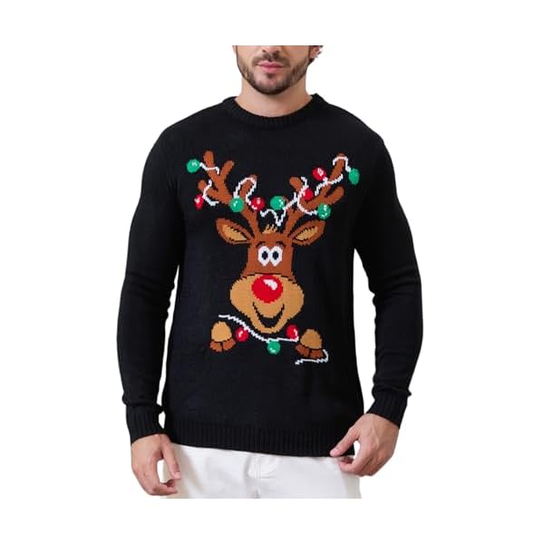 Ventelan Knitted Santa Crew Neck Christmas Jumper