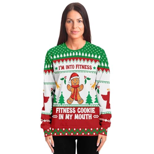 Fitness Sweatshirt | Unisex Ugly Christmas Sweater, Xmas Sweater, Holiday Sweater, Funny Sweater, Funny Shirt - Image 4