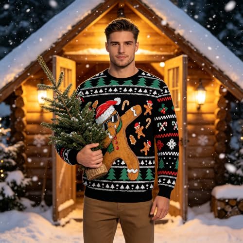 Gtetkde Unisex Ugly Christmas Sweatshirts 3D Printed Funny Graphic Long Sleeve Sweatshirts - Image 3