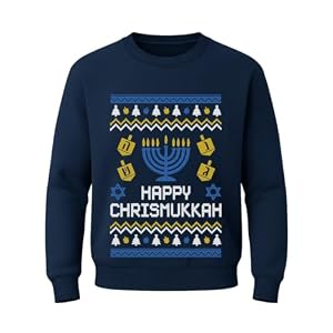Tstars Chrismukkah Sweater Men Funny Jewish Hanukkah Christmas Holiday | Soft Fleece Interfaith Sweatshirt; Great For Hanukkah And Christmas, Holiday Party, Funny Jewish Xmas Gift 15 Tstars Chrismukkah Sweater Men Funny Jewish Hanukkah Christmas Holiday