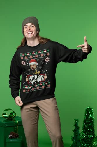 Wild Bobby Leo Laughing Meme Let’S Go Brandon Funny Anti Biden Ugly Christmas Sweater Unisex Crewneck Sweatshirt