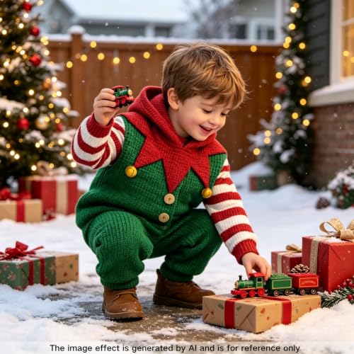 Grajtcin Kids Ugly Christmas Sweater For Boys Girls, Long Sleeves Hoodies Non-Knited Sweatshirt - Image 3