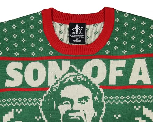 Bioworld Elf The Movie Men'S Buddy Son Of A Nutcracker Ugly Christmas Adult Holiday Knit Pullover Sweater 5 Bioworld Elf The Movie Men’S Buddy Son Of A Nutcracker Ugly Christmas Adult Holiday Knit Pullover Sweater