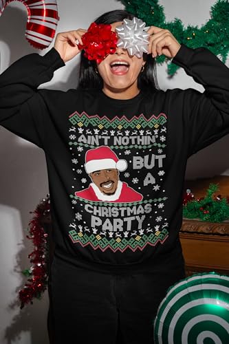 Freedomtees Ain’T Nothing But A Christmas Party Funny Rap Ugly Christmas Unisex Sweatshirt