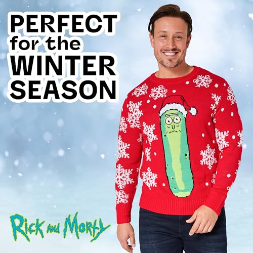 Rick And Morty Christmas Jumper For Men - Warm Cosy Funny Xmas Jumper - Sizes M-2Xl Official Merch - Gifts For Him - Image 5