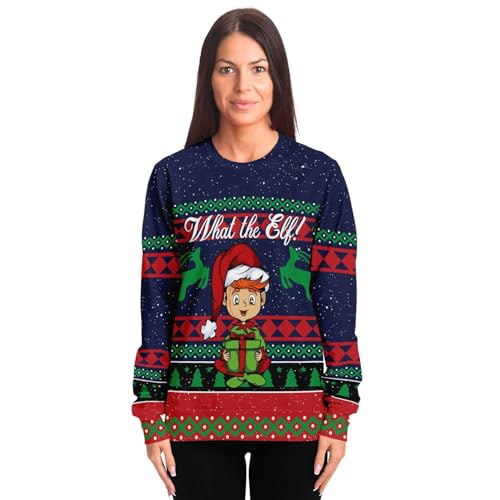What The Elf Sweatshirt | Unisex Ugly Christmas Sweater, Xmas Sweater, Holiday Sweater, Funny Shirt - Image 2