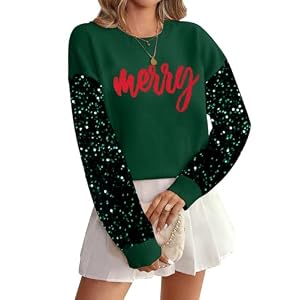 Sequin Believe Christmas Jumper For Women