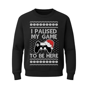 Tstars Gamer Retro Ugly Christmas Sweater Xmas Party Youth Kids Sweatshirt | Soft Fleece Gamer Sweatshirt; Great For Christmas, Ugly Sweater Party, Gamer Kids, Boys Girls Xmas Gift 5 Tstars Retro Gamer Christmas Sweatshirt For Kids