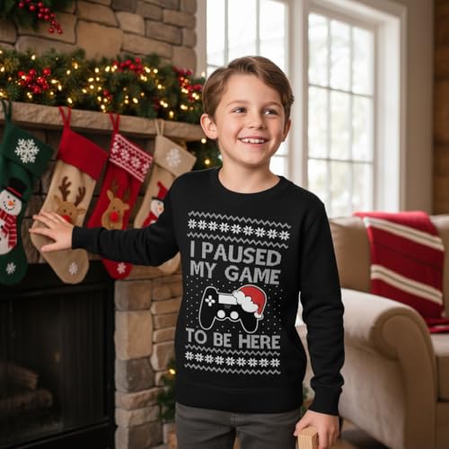Tstars Gamer Retro Ugly Christmas Sweater Xmas Party Youth Kids Sweatshirt | Soft Fleece Gamer Sweatshirt; Great For Christmas, Ugly Sweater Party, Gamer Kids, Boys Girls Xmas Gift 2 Tstars Gamer Retro Ugly Christmas Sweater Xmas Party Youth Kids Sweatshirt | Soft Fleece Gamer Sweatshirt; Great For Christmas, Ugly Sweater Party, Gamer Kids, Boys Girls Xmas Gift - Image 2