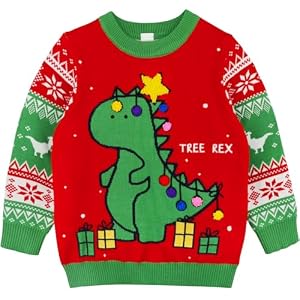 Toddler Boys' Knitted Santa Christmas Jumper, Ages 2-7