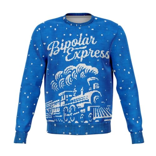 Pipolar Express Christmas Sweatshirt | Unisex Ugly Christmas Sweater, Xmas Sweater, Holiday Sweater, Festive Sweater