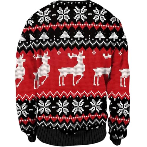 Adults Ugly Christmas Sweatshirt Crew Neck Novelty 3D Printed - Image 4