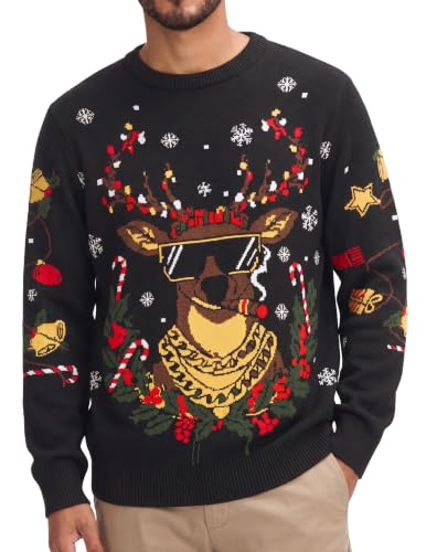 Coofandy Ugly Christmas Sweater Mens Crewneck Long Sleeve Sweaters Pullover 1 Coofandy Ugly Christmas Sweater Mens Crewneck Long Sleeve Sweaters Pullover