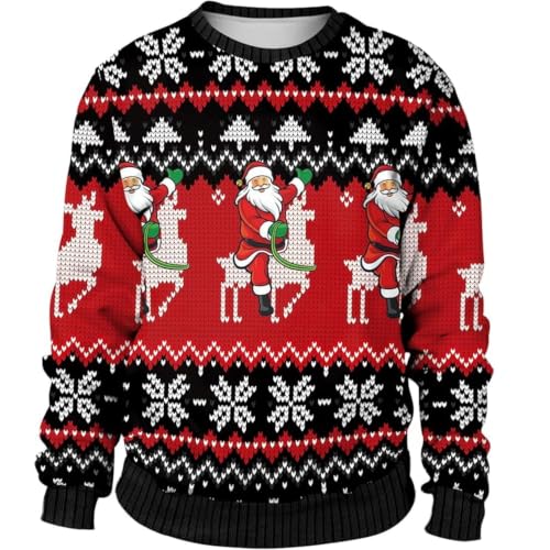 Adults Ugly Christmas Sweatshirt Crew Neck Novelty 3D Printed