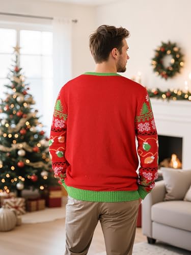 Somsoc Led Light Up Ugly Christmas Sweater For Women Men, Xmas Jumpers Funny Knitted Sweaters With Light Bulbs 3 Somsoc Led Light Up Ugly Christmas Sweater For Women Men, Xmas Jumpers Funny Knitted Sweaters With Light Bulbs - Image 3