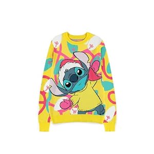Difuzed Jumper Brand Model Christmas Sweater Stitch Disney, Multicoloured, Talla Única 18 41Onkvhnm7L. Ss300