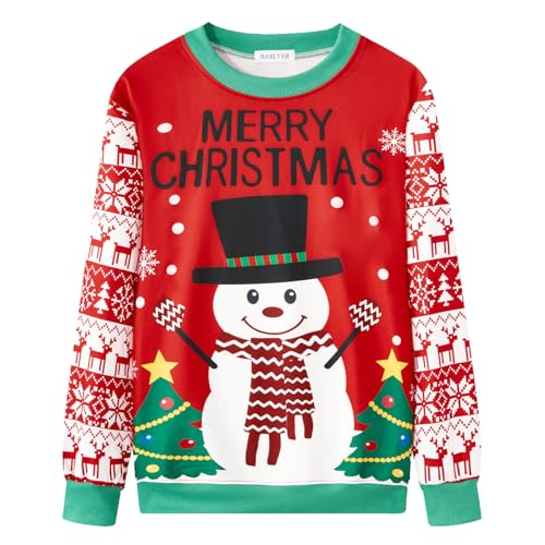 Barlver Women Christmas Fleece Sweaters Long Sleeve Fuzzy Sweatshirts Holiday Graphic Shirts - Image 5