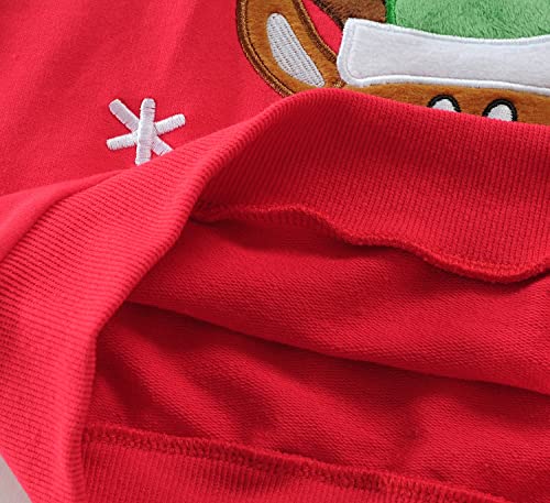 Ddsol Toddler Little Girl Christmas Sweatshirt Kid Ugly Santa Claus Reindeer Tree Shirt Xmas Long Sleeve Tee Top Clothes - Image 7